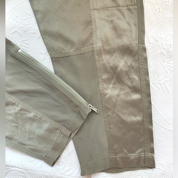 3.1 Phillip Lim Satin Cargo Belted Pant Olive green - Picture 6 of 16
